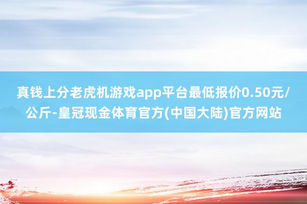 真钱上分老虎机游戏app平台最低报价0.50元/公斤-皇冠现金体育官方(中国大陆)官方网站