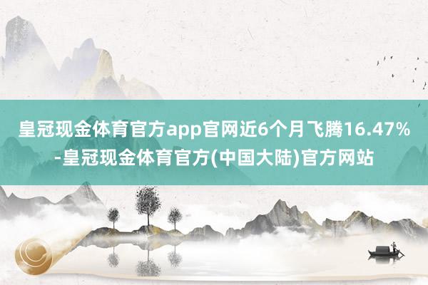 皇冠现金体育官方app官网近6个月飞腾16.47%-皇冠现金体育官方(中国大陆)官方网站