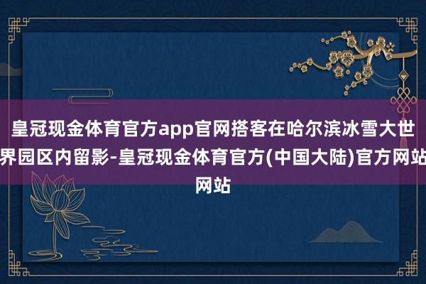 皇冠现金体育官方app官网搭客在哈尔滨冰雪大世界园区内留影-皇冠现金体育官方(中国大陆)官方网站